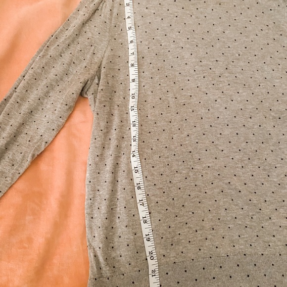 Loft Gray and Black Polka Dot Sweater-sz Med - Picture 6 of 6